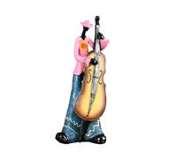 Wdesrgt Figurines vintage de musique jazz, joueurs de groupe en résine, sculptures de bureau rétro, statues de décoration d'intérieur E