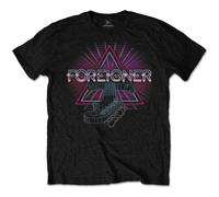 WDEUIL Men's Foreigner Neon Guitar Slim Fit T-Shirt X-Large Black BlackMedium