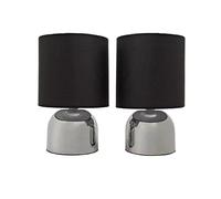 WDEVVA Paire de Lampes de Table Touch Black Jet