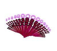 Wdfnexalai Lot de 50 écarteurs d'oreille en acrylique - Multicolore, 50 pcs, Plastique, comme description