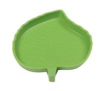 Wdfnexalai Mangeoire en forme de feuille verte pour reptile, tortue, lézard, gecko, serpent, caméléon, nourriture, eau, bol S