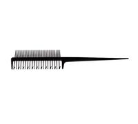 Wdfnexalai Peigne à cheveux 2 voies pour coloration / mèches / balayage - Noir - Plastique - Unisexe - 22 x 4.5 cm