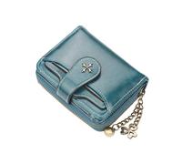 Wdfnexalai Portefeuille court fendu pour femme - Grande capacité - Fermeture éclair - Multifonction - Porte-monnaie - Poche intérieure, bleu, Fidèle à la description, comme description