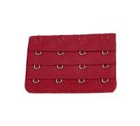 Wdfnexalai Sangle d'extension pour soutien-gorge, 4 crochets, boutons multicolores pratiques, longueur réglable, 3 rangées, sous-vêtements, rouge vin, as description