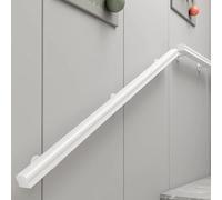 WDFYM Mains Courantes D'escalier en Bois, Mains Courantes Blanches, Mains Courantes Antidérapantes Intérieures, Décoration D'escalier De Grenier, Tiges De Support De Couloir(300cm/9.8ft/118in)