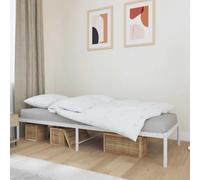 WDGJJFECNMUEHI Pin Massif empilable Chambre enfantine 100x200 cm Blanc | Lit Empilable Sans Matelas Blanc 100x200 cm Bois de Pin Massif Cadre Superposable 2 en 1 pour Chambre d’Enfant Adulte Durable