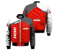 WDGYZZXJ Blouson Aviateur 3D Zippé Pour Homme Pour SU.ZU.K.I. Coupe-vent Slim Style Universitaire Vêtement Cargo Épais Sans Capuche Imprimé Combinaison De Vol-B||5x_l