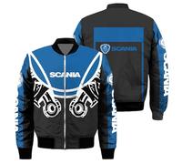WDGYZZXJ Blouson Aviateur Imprimé 3D Pour Homme Pour S.ca.n.i.a Combinaison De Vol Confortable Avec Fermeture Éclair Épais Vêtement Coupe-vent Col Montant-A||4x_l