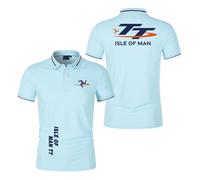 WDGYZZXJ Polos À Manches Courtes pour Hommes Coupe Ajustée Imprimés I.s.l.e. of M.a.n. T..T T-Shirts De Fitness À Manches Courtes T-Shirts À Col Vêtements De Sport-QLanS||XXL