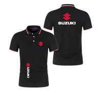 WDGYZZXJ Polos À Manches Courtes pour Hommes pour SU.ZU.K.I Chemises De Sport À Couleurs Contrastées Boutons T-Shirts Doux À Col Vêtements Imprimés-HeiS||M