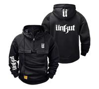 WDGYZZXJ Sweat À Capuche À Manches Longues pour Hommes pour U.n.k.u.t Pullover Sweatshirt Impression Vestes Demi-Zip Tops Sweat À Capuche Printemps Automne-HeiS||XL
