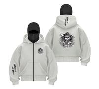 WDGYZZXJ Sweat À Capuche Imprimé pour Homme Style Cagoule A.na.r.h.y S.on.s Survêtement De Couleur Contrastée Fermeture Éclair Complète Vêtements D'extérieur-QHS||m