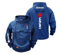 WDGYZZXJ Sweat À Capuche pour Homme pour SU.ZU.K.I Vestes D'entraînement Imprimées Demi-Fermeture Éclair Hauts Unis Sweat À Capuche Printemps Automne-SLanS||XL