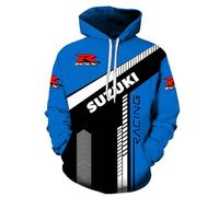 WDGYZZXJ Sweats À Capuche Amples pour Hommes pour SU.ZU.K.I Impression 3D Veste Printemps Automne Sweat À Capuche Vêtements D'extérieur Hauts À Manches Longues-A||3XL