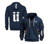 WDGYZZXJ Sweats À Capuche pour Hommes pour U.n.k.u.t Vêtements De Sport À Capuche Printemps Automne Vêtements D'extérieur Hauts Veste Demi-Zip Sweat À Capuche-Dark Blue||L