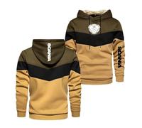 WDGYZZXJ Sweats À Capuche pour Hommes Vêtements De Sport pour Scania Coutures Confortables Vêtements D'extérieur Pull Imprimé Sweat Printemps Automne Manteaux-Khaki||4XL