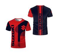 WDGYZZXJ T-Shirt pour Hommes Chemises De Sport pour Suzuki Active Demi-Manches Impression 3D Polos Col Rond Doux À Manches Courtes Séchage Rapide T-Shirt Décontracté-E||L