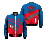 WDGYZZXJ Vestes Bombardier 3D Zippées Pour Hommes Pour SU.ZU.K.I Combinaison Vol Douce Et Chaude Manteaux À Col Montant Coupe-vent -A||x_l