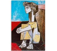 WDHBI HEKA Affiche de Pablo Picasso Exposition Abstraite des Mains croisées Art Mural Peinture rétro sur Toile Imprimé Pablo Picasso pour décoration de Salon Image 45x65cmx1 sans Cadre