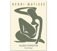 WDHBI HEKA Affiches d’Henri Matisse Corps Humain Vert Art Mural Peinture Matisse sur Toile Fauvisme Image rétro pour la déco du Salon 60x90cm sans Cadre
