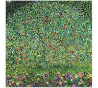 WDHBI HEKA Affiches de Gustav Klimt Œuvres murales Sea of Flowers Peinture sur Toile de Gustav Klimt Estampes rétro pour la décoration du Salon 50x50cmx1 sans Cadre