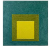 WDHBI HEKA Affiches de Josef Albers Hommage à la lumière carrée à l’intérieur de la Toile Peinture Murale Estampes rétro pour la décoration du Salon 50x50cmx1 sans Cadre