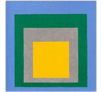 WDHBI HEKA Affiches de Josef Albers Hommage à la lumière carrée Intérieur Mural Peinture sur Toile Estampes de Style rétro pour la décoration du Salon 55x55cmx1 sans Cadre