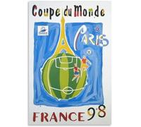 WDHBI HEKA Affiches de la Coupe du Monde de Football 2021 Exposition Exposition Murale Peinture rétro sur Toile Motif de Football pour décoration de Salon Photo 30x40cmx1 NO Cadre