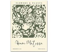 WDHBI HEKA Affiches Matisse Marché aux Fleurs Vertes Art Mural Peinture sur Toile Matisse Fauvisme Image rétro pour la décoration du Salon 50x70cm sans Cadre