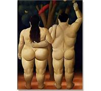 WDHBI HEKA Célèbre Affiche de Fernando Botero Figures obèses Peinture Murale rétro Peinture sur Toile Fernando Botero pour la décoration du Salon Photo 30x40cmx1 Cadre NO