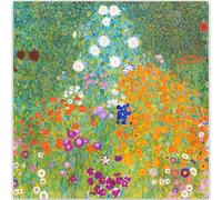WDHBI HEKA Célèbre affiche Gustav Klimt The Flowers Art mural Gustav Klimt Impression sur toile de style rétro pour la décoration du salon Photos 55 x 55 cm x 1 sans cadre