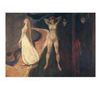 WDHBI HEKA Célèbre Edvard Munch Poster《Les Solitaires》Art Mural Edvard Munch Impressions Peinture Abstraite sur Toile pour Salon Décor Photo 90x60cmx1 sans Cadre