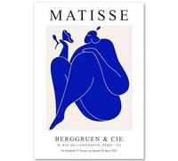 WDHBI HEKA Célèbre Henri Matisse Art Mural Fleurs Bleues Affiches Minimalisme Impressions Henri Matisse Peinture sur Toile pour Salon Décoration intérieure Photos 30x40cm sans Cadre