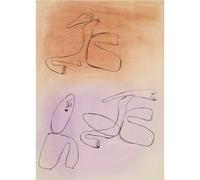 WDHBI HEKA Célèbre Joan Miro Art Mural Joan Miro et Affiche Joan Miro Red Graffiti Line Painting pour La Maison Salon Décor Photo 60x80cmx1 sans Cadre