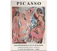 WDHBI HEKA célèbre Pablo Picasso Art Mural Danser Femme Affiches Impressions rétro Sofia Lind Peinture sur Toile pour Salon Décoration intérieure Photos 60x80cm sans Cadre