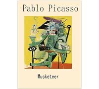 WDHBI HEKA célèbre Pablo Picasso Art Mural Pablo Picasso Peinture sur Toile 《Mousquetaire》 Impressions Affiches de Style Moderne pour la décoration de la Maison Photo 20x30cmx1 Non encadré