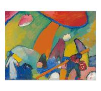 WDHBI HEKA Célèbre Wassily Kandinsky Affiche Art Mural Moderne Et Impressions 《Champignons Colorés》Peinture sur Toile pour La Décoration Murale À La Maison Photo 60x90cmx1 sans Cadre