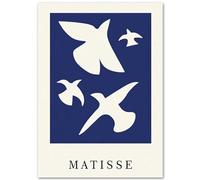 WDHBI HEKA Célèbres Affiches Henri Matisse Bleu Corail Mural Art Abstrait Peinture sur Toile Henri Matisse Impressions pour Salon Décoration Intérieure Photos 60x90cm sans Cadre