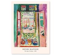 WDHBI HEKA Célèbres Affiches Henri Matisse Fenêtre Ouverte Art Mural Peinture Abstraite sur Toile Henri Matisse Impressions pour Salon Décoration Intérieure Photos 40x60cm sans Cadre