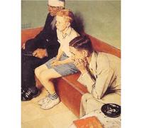 WDHBI HEKA Célèbres Norman Rockwell Affiches The Chat Wall Art Rétro Peinture sur Toile Norman Rockwell Impressions pour Home Decor Photos 15X20cmx1 sans Cadre