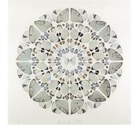 WDHBI HEKA Damien Hirst Art Mural Axial Symétrique Motif Affiche Style Moderne Peinture sur Toile Et Impression pour Salon Décoration D’intérieur Photo 20x20cmx1 sans Cadre