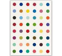 WDHBI HEKA Damien Hirst Poster sans titre Art mural Damien Hirst Peinture sur toile abstraite Impression Damien Hirst pour décoration rétro 60 x 80 cm 1 sans cadre
