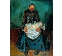 WDHBI HEKA Edvard Munch Affiche Edvard Munch《Héritage》 Art Mural Edvard Munch Impressions Peinture Moderne pour la décoration intérieure Photo 45x65cmx1 sans Cadre