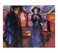 WDHBI HEKA Edvard Munch Art mural Edvard Munch 《Man and Woman II》 Poster Edvard Munch Prints Peinture moderne pour décoration d'intérieur Image 50 x 70 cm x 1 sans cadre
