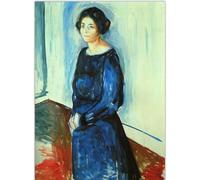 WDHBI HEKA Edvard Munch Art mural Edvard Munch « Woman in Blue » Poster et impressions de style moderne pour décoration d'intérieur 35 x 50 cm x 1 sans cadre