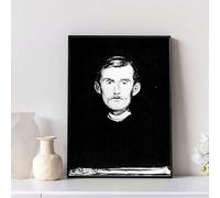 WDHBI HEKA Edvard Munch Décoration murale Edvard Munch autoportrait Edvard Munch Impressions Peinture moderne pour décoration d'intérieur 35 x 50 cm x 1 sans cadre