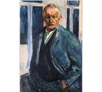 WDHBI HEKA Edvard Munch Poster « Autoportrait avec mains dans des sacs » Impression sur toile abstraite pour décoration de salon 15 x 20 cm x 1 sans cadre