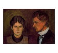WDHBI HEKA Edvard Munch Poster《L’étrange Cas du Dr》Art Mural Edvard Munch Imprime Peinture sur Toile Abstraite pour Le décor de Salon Image 60x40cmx1 sans Cadre