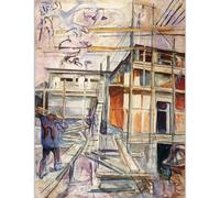 WDHBI HEKA Edvard Munch Wall Art Edvard Munch Affiche 《Construire Le Studio d’Hiver》 Impressions Peinture Moderne pour la décoration intérieure Photo 20x30cmx1 sans Cadre