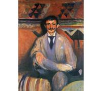 WDHBI HEKA Edvard Munch Wall Art Edvard Munch 《Artiste Jacob Bratland》 Affiche Et Impressions Peinture De Style Moderne pour Décoration Intérieure Photo 45x65cmx1 sans Cadre